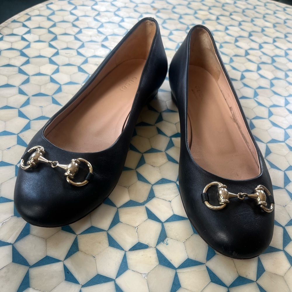 Gucci classic horsebit ballet flat, 6.5